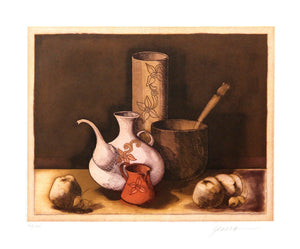 Still Life with Paintbrush Etching | Miguel Herrera,{{product.type}}