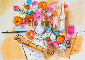 Still Life with Recorder and Flowers Acrylic | Charles Cobelle,{{product.type}}