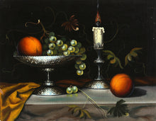 Still Life with Silver Platter and Candlestick Oil | Abraham Straski,{{product.type}}