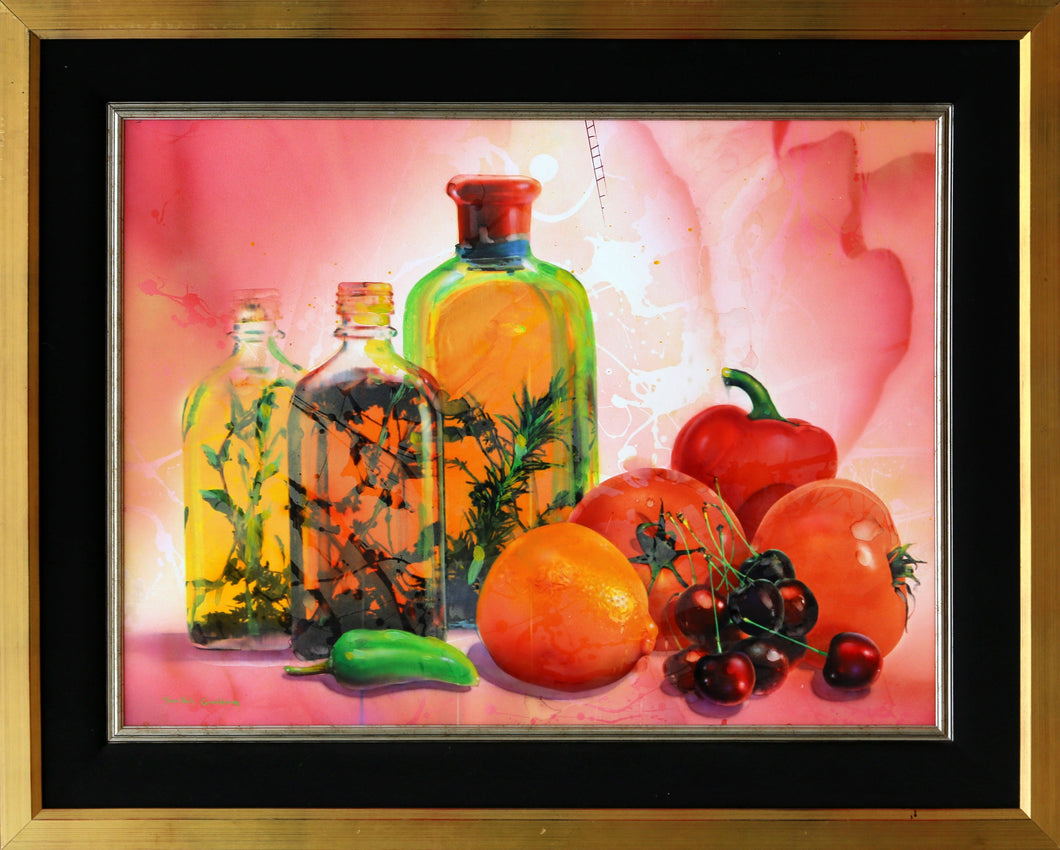 Still Life with Spices Acrylic | Yankel Ginzburg,{{product.type}}