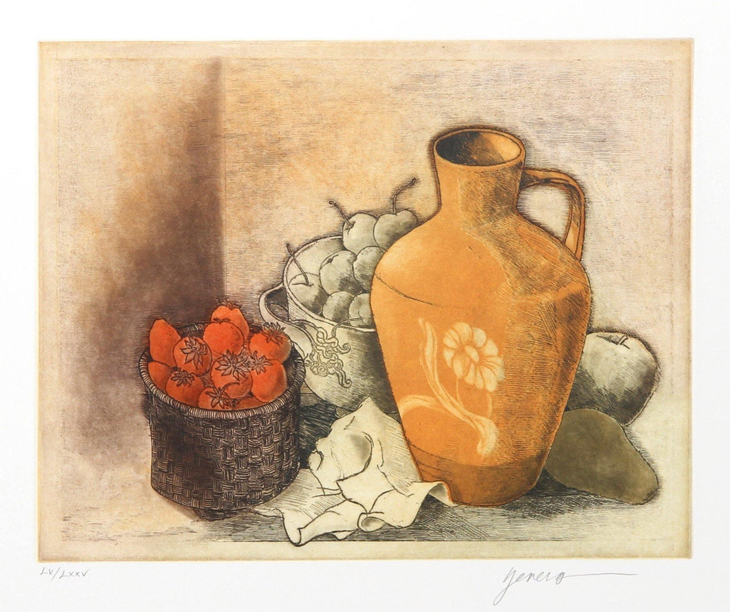 Still Life with Strawberries Etching | Miguel Herrera,{{product.type}}
