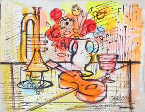 Still Life with Trumpet 1 Acrylic | Charles Cobelle,{{product.type}}