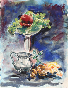 Still Life with Walnuts (P6.27) Watercolor | Eve Nethercott,{{product.type}}