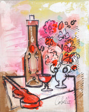 Still Life with Wine and Violin 4 Acrylic | Charles Cobelle,{{product.type}}