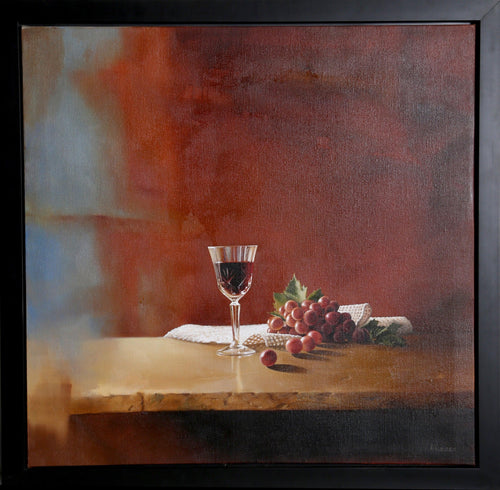 Still Life with Wine Glass Oil | Alejandra Gauzen,{{product.type}}