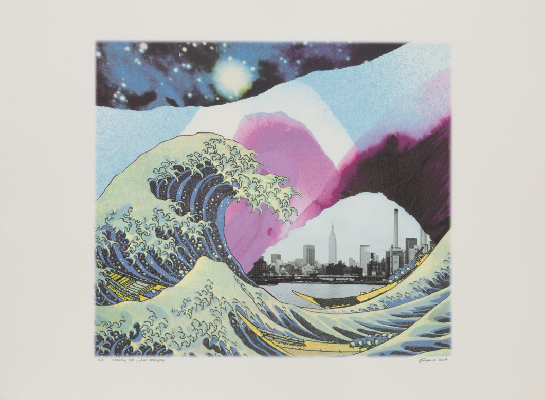 Stormy Sea. after Hokusai Digital | Michael Knigin,{{product.type}}