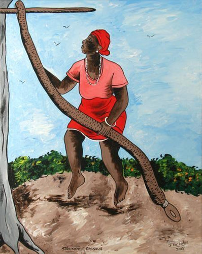 Straining Cassava Acrylic | Isiah Nicholas,{{product.type}}