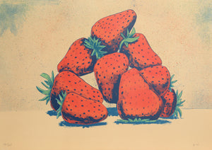 Strawberries Lithograph | Aaron Fink,{{product.type}}