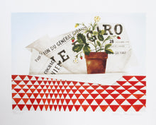Strawberry Plant and Figaro Lithograph | Mary Faulconer,{{product.type}}