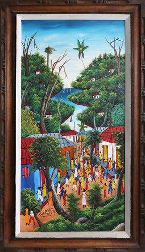 Street by the Sea Oil | Gilbert Desire,{{product.type}}