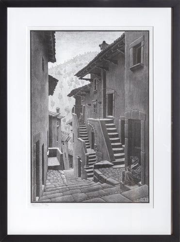 Street in Scanno, Abruzzi Lithograph | M.C. (Maurits Cornelis) Escher,{{product.type}}