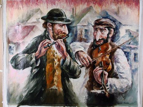 Street Musicians Oil | Leonid Afremov,{{product.type}}