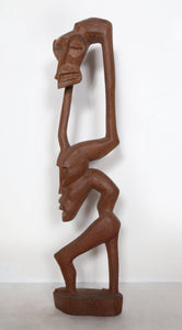 Striding Figure with Two Faces Wood | African or Oceanic Objects,{{product.type}}