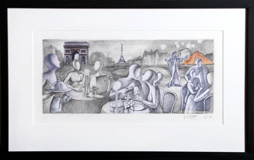 Study for a Transfigured Night Collage | Mark Kostabi,{{product.type}}