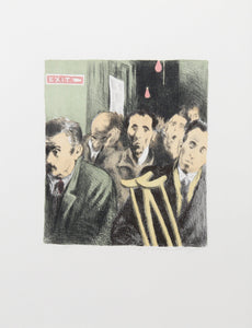 Subway Exit from the Memories Portfolio Lithograph | Raphael Soyer,{{product.type}}