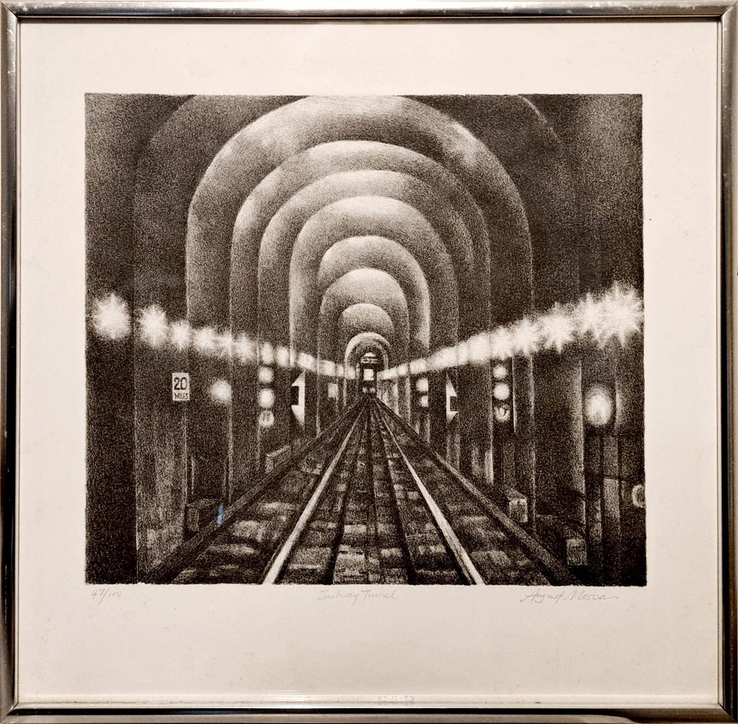 Subway Tunnel Lithograph | August Mosca,{{product.type}}