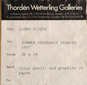 Summer Pregnancy Pencil | Larry Rivers,{{product.type}}