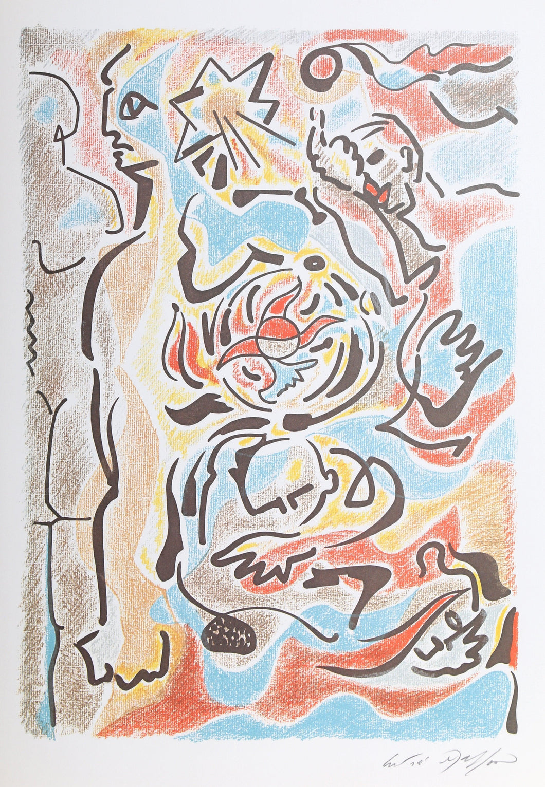 Sun Figures from the Omaggio a Michelangelo Portfolio Poster | Andre Masson,{{product.type}}