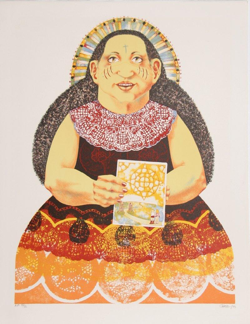 Sun Woman from the Limestoned Portfolio Lithograph | Dennis Geden,{{product.type}}