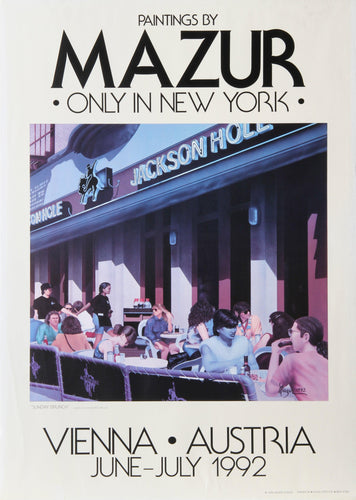 Sunday Brunch, Only in New York - Vienna, Austria Exhibition Poster | Mazur,{{product.type}}