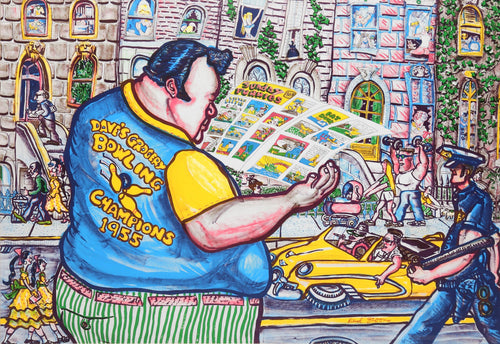 Sunday Funnies Lithograph | Red Grooms,{{product.type}}