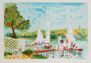 Sunday Sailing Lithograph | Jean Claude Picot,{{product.type}}