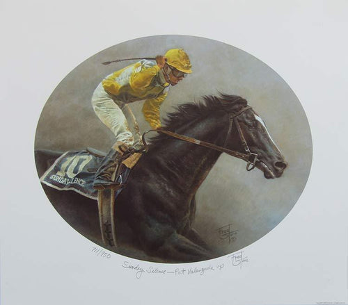 Sunday Silence for Pat Valenzuela Up Lithograph | Fred Stone,{{product.type}}