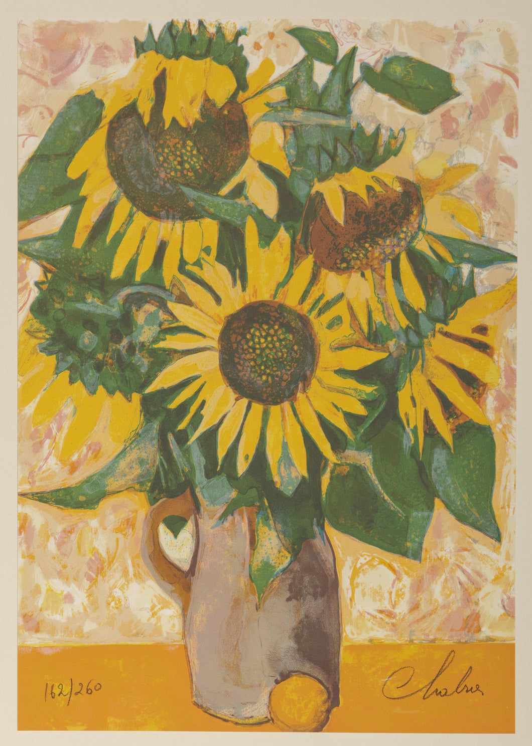 Sunflowers Lithograph | Unknown Artist,{{product.type}}