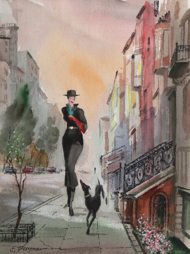 Sunny Day New York Watercolor | Erik Freyman,{{product.type}}