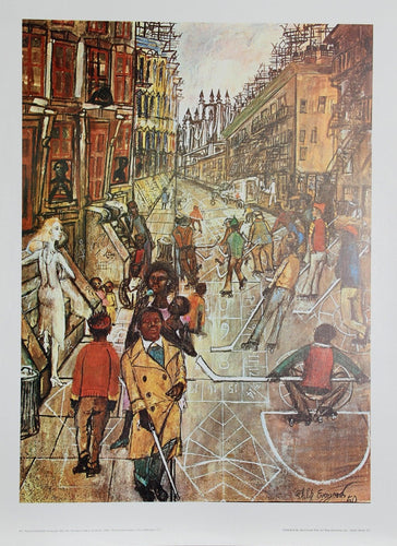 Sunny Side of the Street Poster | Philip Evergood,{{product.type}}