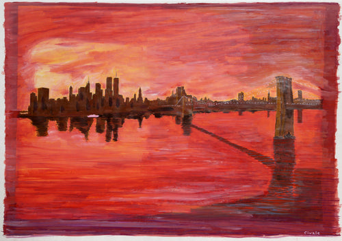 Sunset Cityscape Acrylic | Biagio Civale,{{product.type}}
