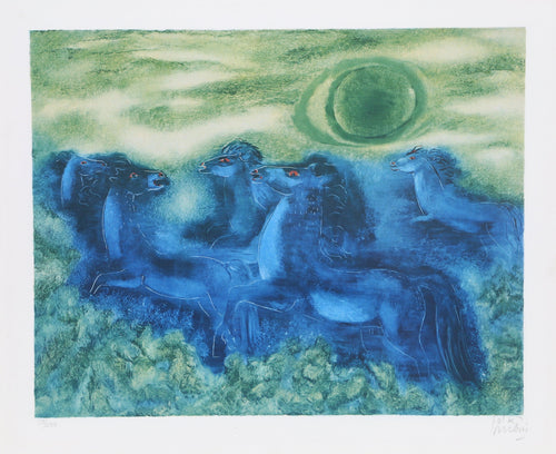 Sunset in the Negev Lithograph | Reuven Rubin,{{product.type}}