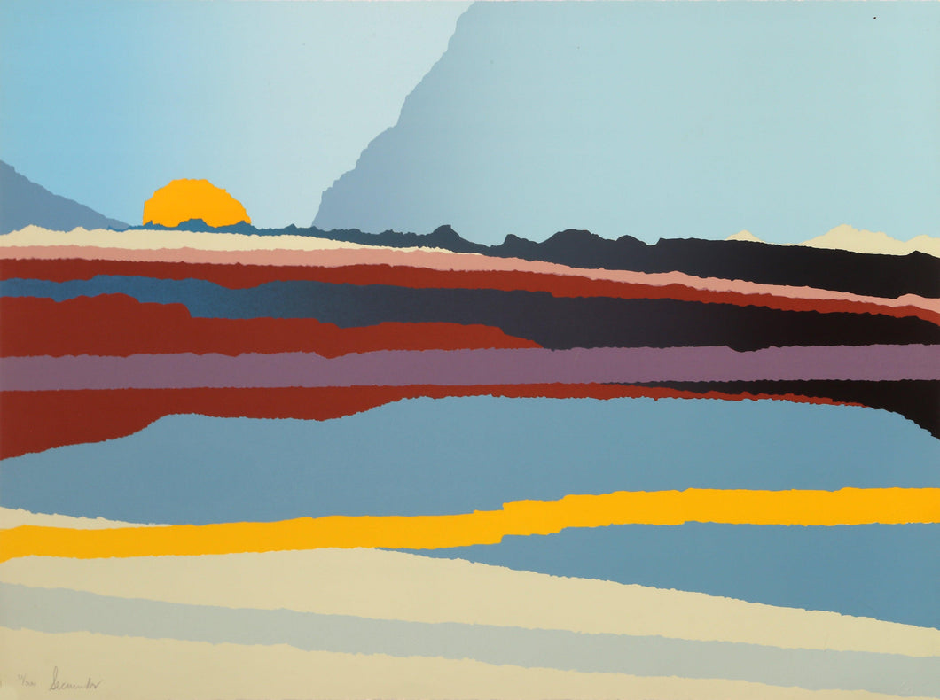 Sunset Landscape Screenprint | Arthur Secunda,{{product.type}}