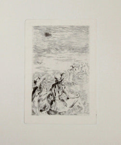 Sur la Plage a Bernaval Etching | Pierre-Auguste Renoir,{{product.type}}
