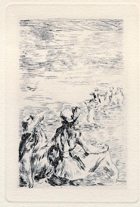 Sur la Plage, a Berneval Etching | Pierre-Auguste Renoir,{{product.type}}