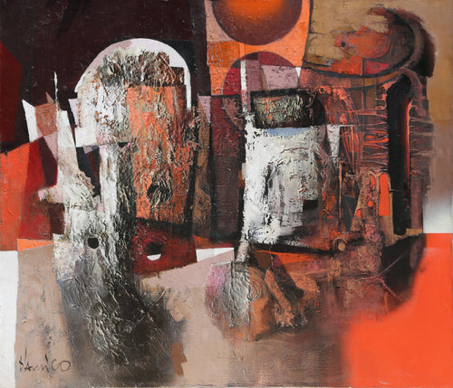 Surreal Cityscape at Night Oil | Oskar D'Amico,{{product.type}}