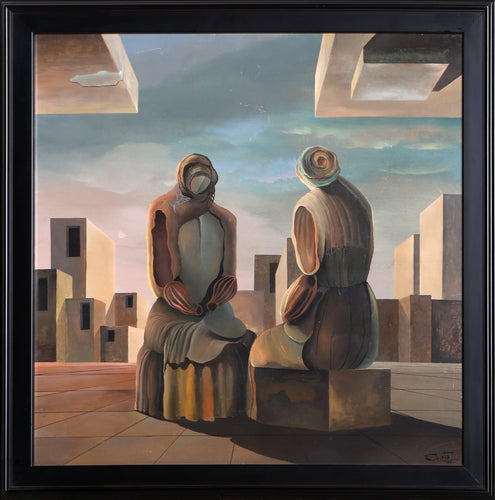 Surrealist City Scene Oil | R.J. Soto,{{product.type}}