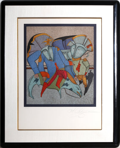 Surrealist Equestrian Lithograph | Mihail Chemiakin,{{product.type}}