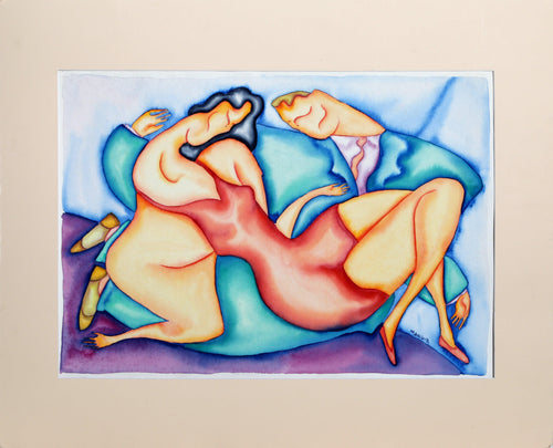 Surrealist Fashion Art Watercolor | Unknown Artist,{{product.type}}