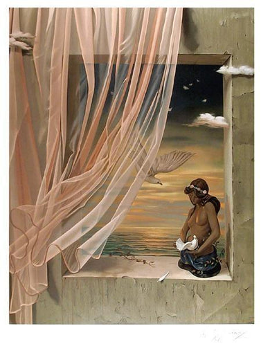Surrealist Nude in Window Lithograph | Alex Alemany,{{product.type}}