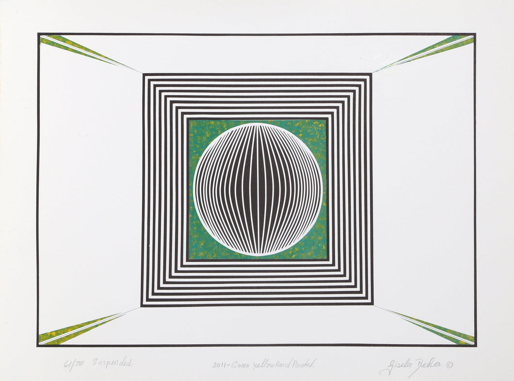 Suspended (Green) Screenprint | Gisela Beker,{{product.type}}