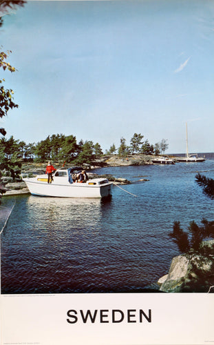 Sweden - Holiday Charter Boats Poster | Travel Poster,{{product.type}}