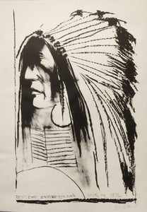 Swift Dog - Standing Rock Sioux Lithograph | Leonard Baskin,{{product.type}}