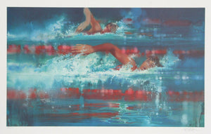 Swimming Lithograph | Robert Peak,{{product.type}}