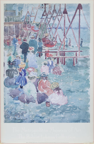 Swings Revere Beach Poster | Maurice Brazil Prendergast,{{product.type}}