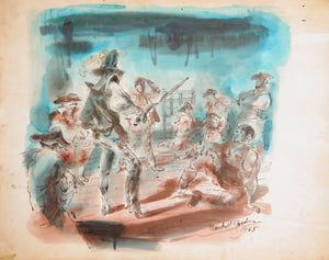 Sword Fight (389) Watercolor | Marshall Goodman,{{product.type}}