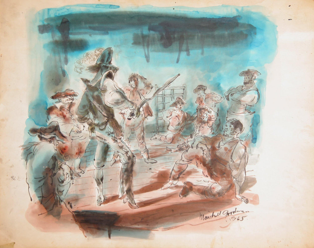 Sword Fight (389) Watercolor | Marshall Goodman,{{product.type}}