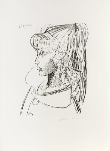 Sylvette de Profil Gauche (Sylvette David) Lithograph | Pablo Picasso,{{product.type}}