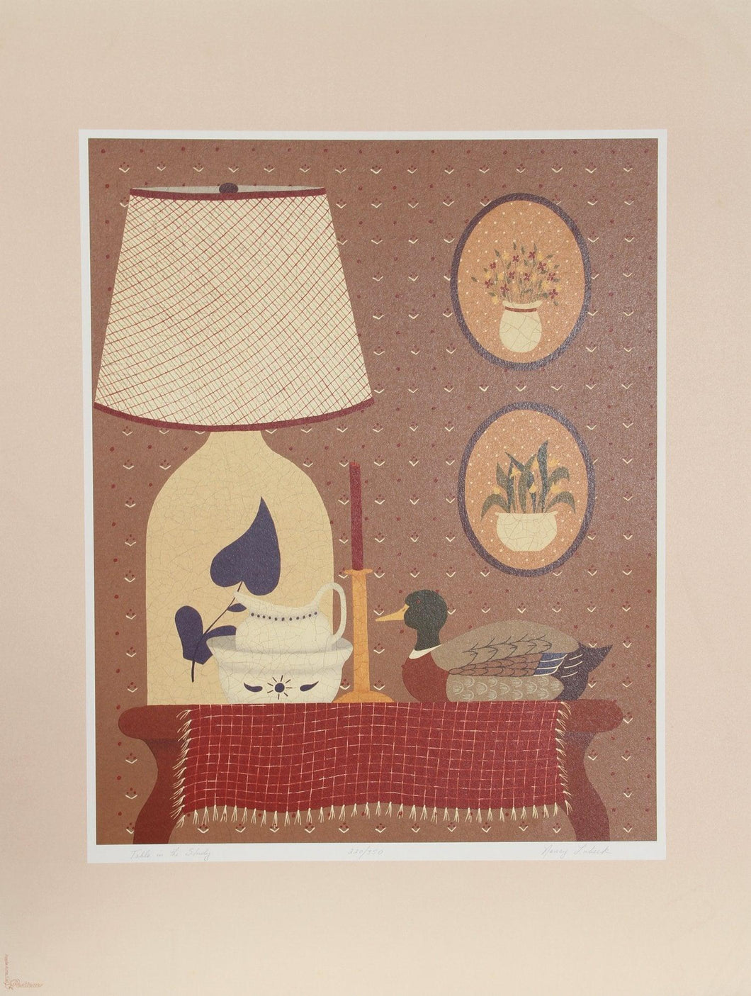 Table in the Study Screenprint | Nancy Lubeck,{{product.type}}