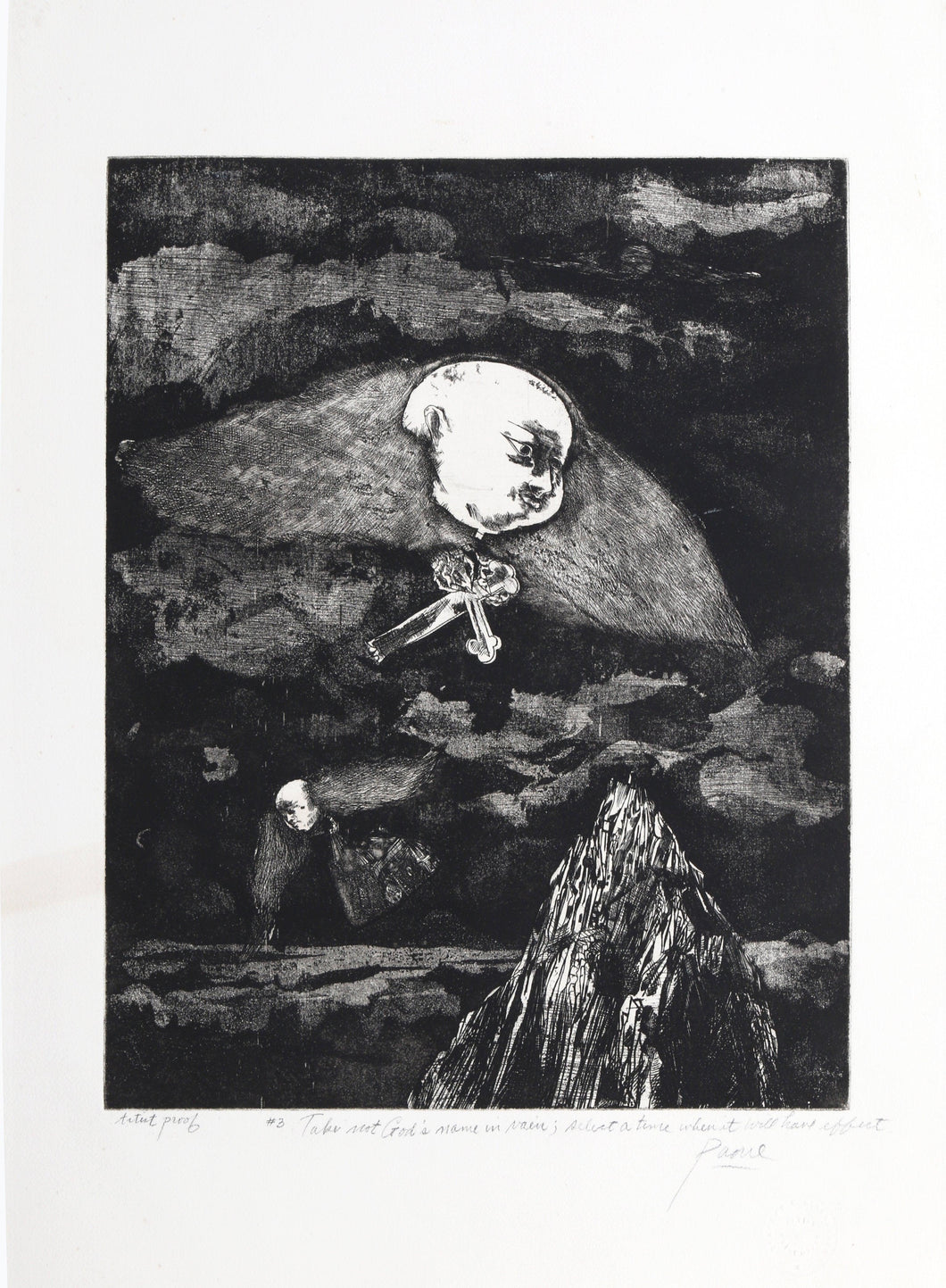 Take Not God's Name in Vain, Select a Time When It Will Have Effect Etching | Peter Paone,{{product.type}}